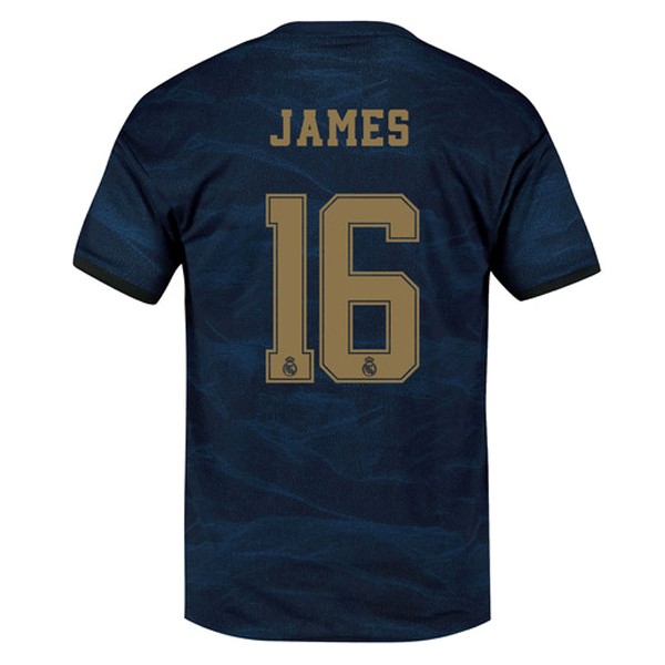 Camiseta Real Madrid NO.16 James 2ª 2019-2020 Azul